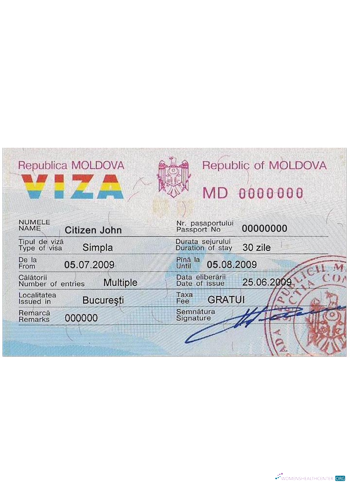 Download MOLDOVA visa Photoshop template